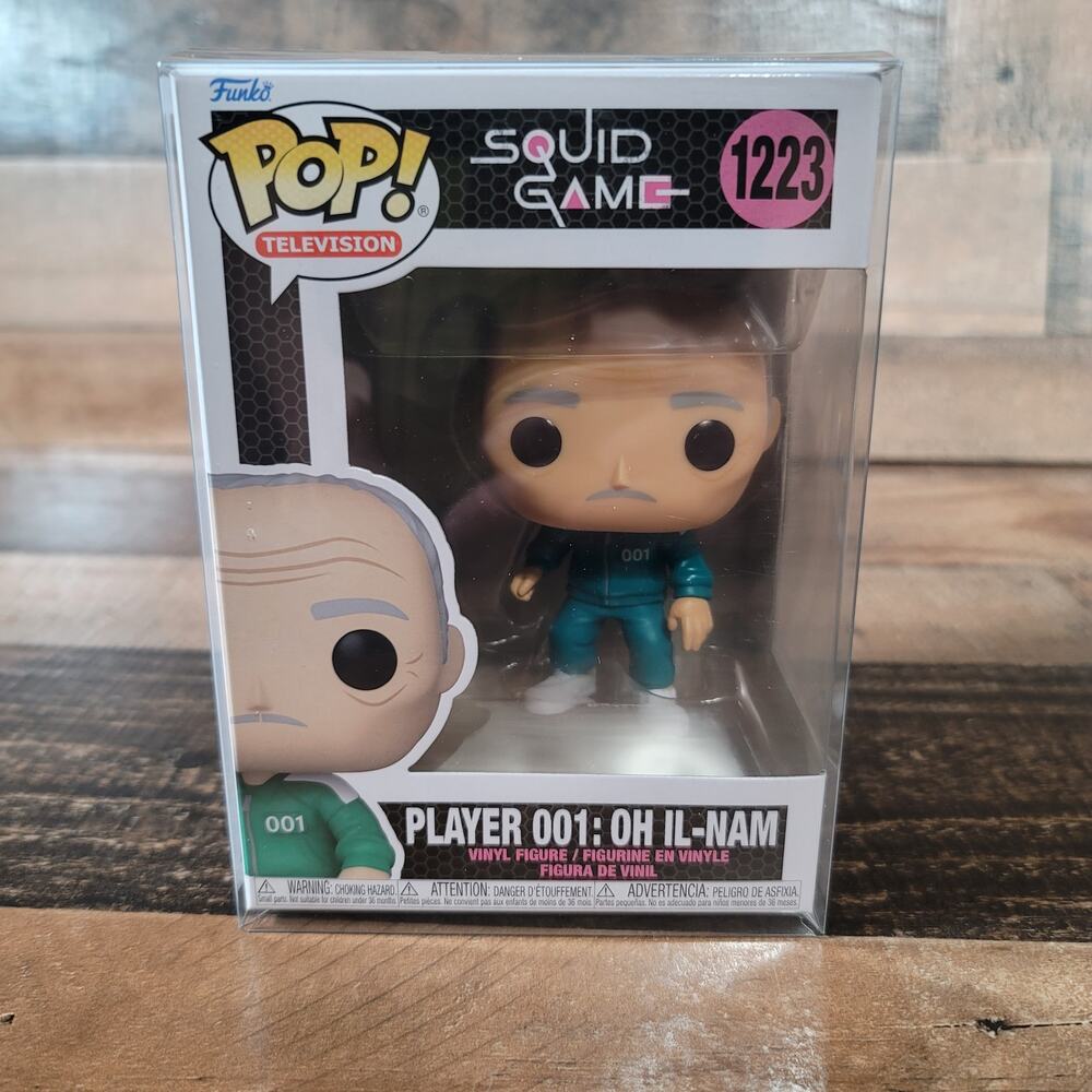 Funko Pop! TV Netflix Squid Game Player 001: Oh Il-Nam #1223 In Pop Protector